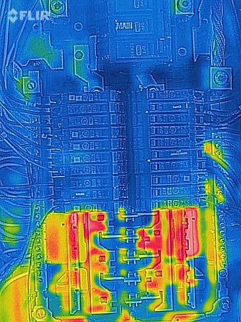 hot bus bars in panel