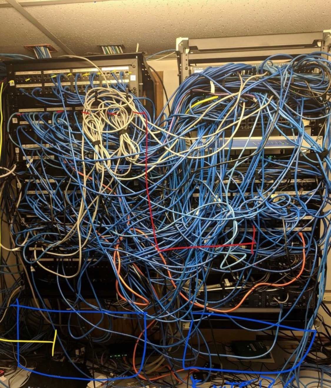 Before fiber optic installation