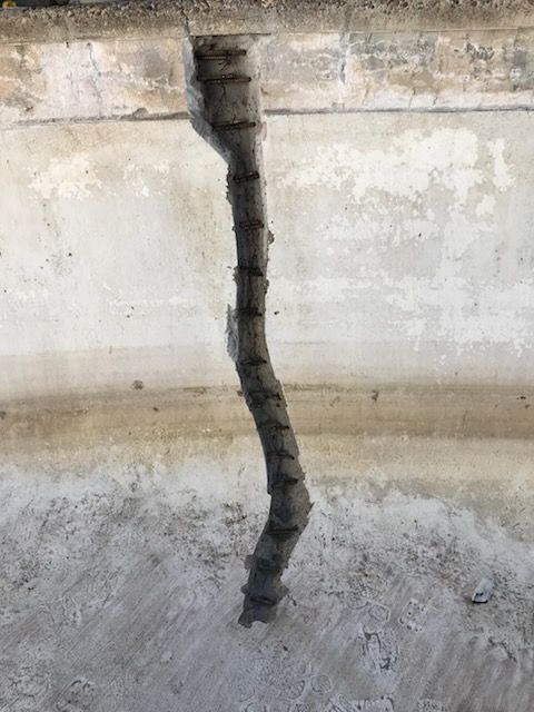 Swimming pool huge cracks