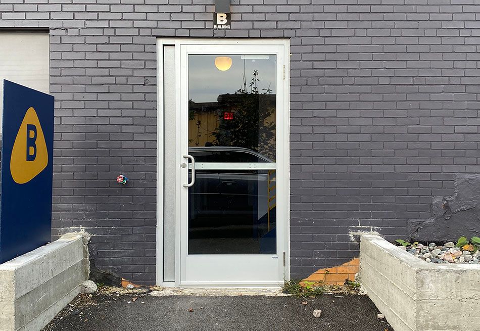 Commercial glass door