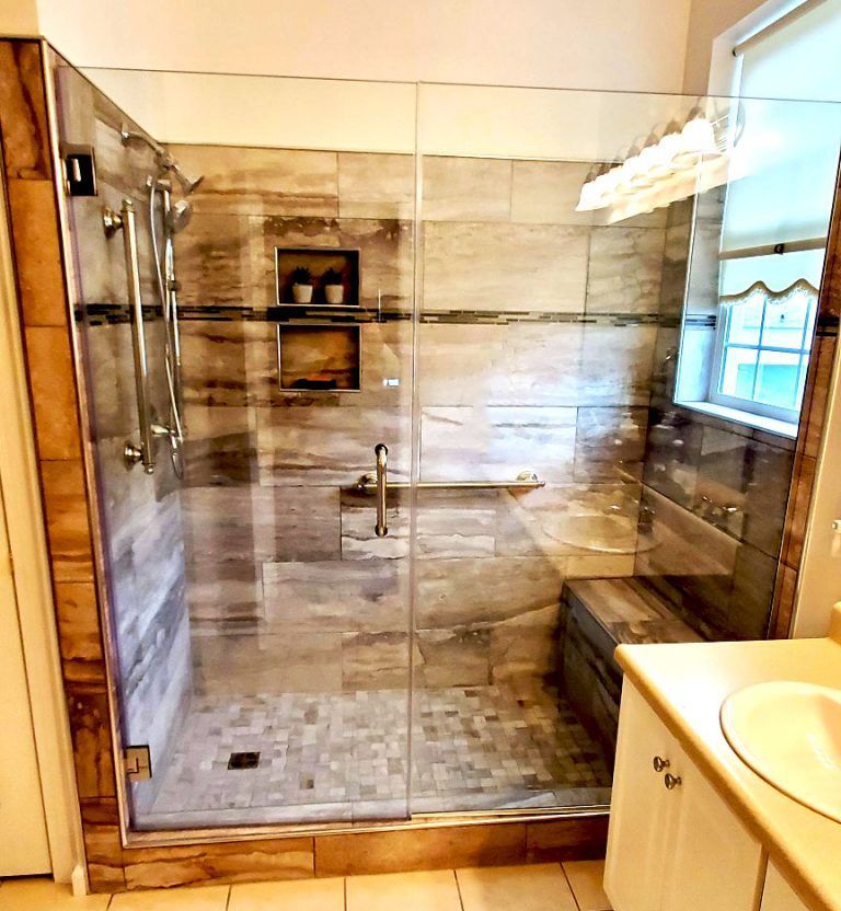 Shower glass door