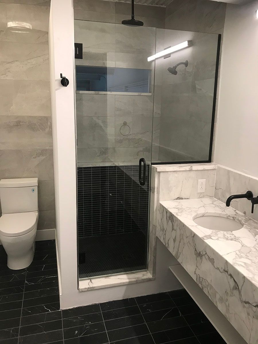 Shower glass door