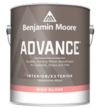A can of benjamin moore advance high gloss paint