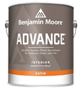 A can of benjamin moore advance interior satin paint