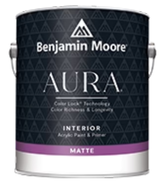 A can of benjamin moore aura interior paint