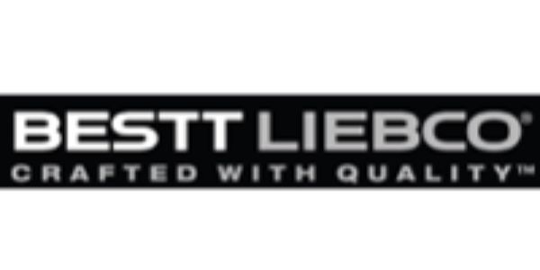 A black and white logo for bestt liebco crafted with quality