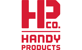 The logo for hp co. handy products is red and white.