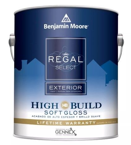 Benjamin moore regal select high build soft gloss exterior paint