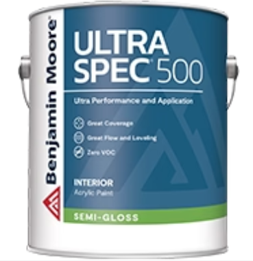 A can of benjamin moore ultra spec 500 interior acrylic paint