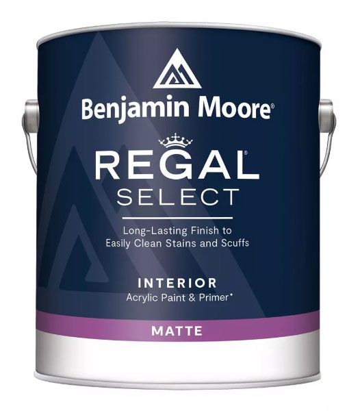 A can of Benjamin Moore regal select interior acrylic paint - matte