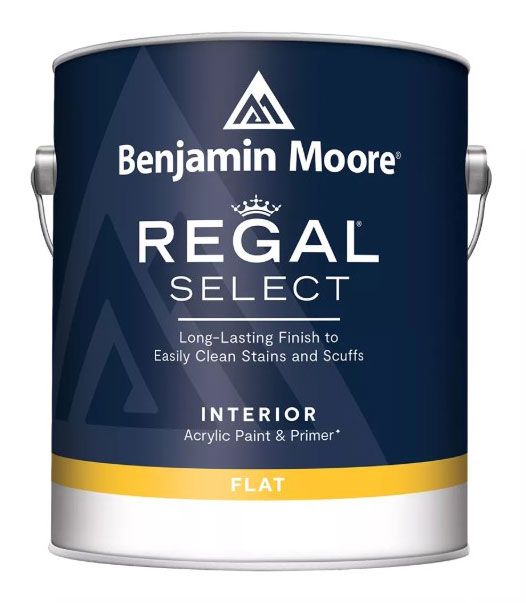 A can of Benjamin Moore regal select interior acrylic paint - flat