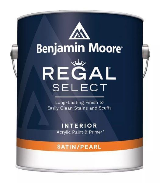 A can of Benjamin Moore regal select interior acrylic paint - satin/pearl
