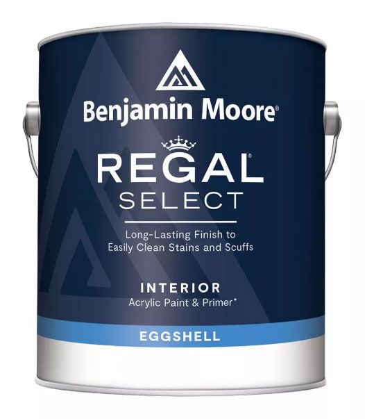 A can of Benjamin Moore regal select interior acrylic paint - eggshell