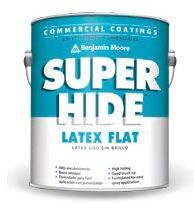 Benjamin Moore super hide latex flat is a commercial coating.