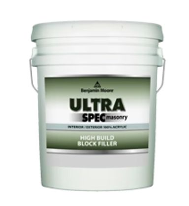 A bucket of ultra spec masonry high build block filler