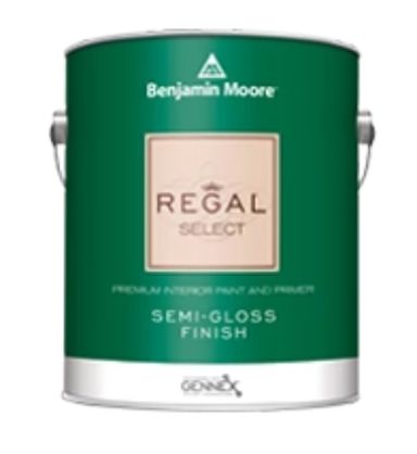 A can of benjamin moore regal select semi gloss finish