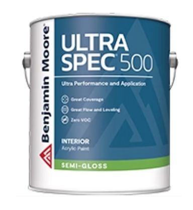 A can of benjamin moore ultra spec 500 interior acrylic paint