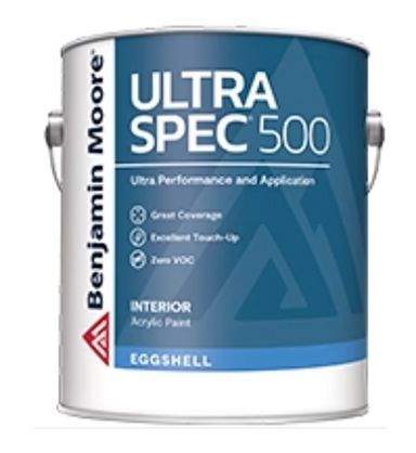 A can of benjamin moore ultra spec 500 interior acrylic paint