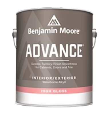 A can of benjamin moore advance high gloss paint