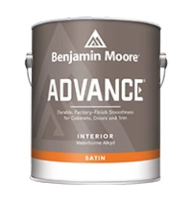A can of benjamin moore advance interior satin paint