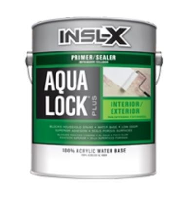 A can of inslx aqua lock plus interior exterior paint