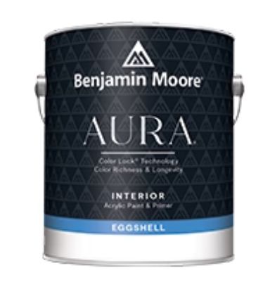 A can of benjamin moore aura interior paint