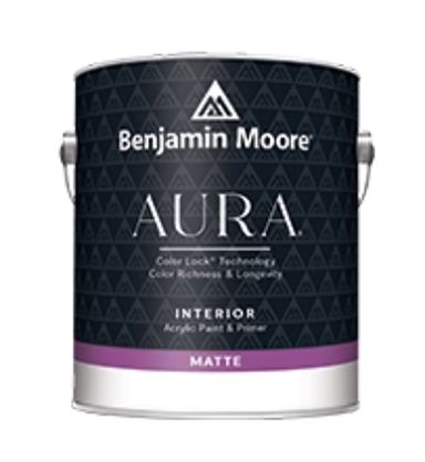 A can of benjamin moore aura interior paint