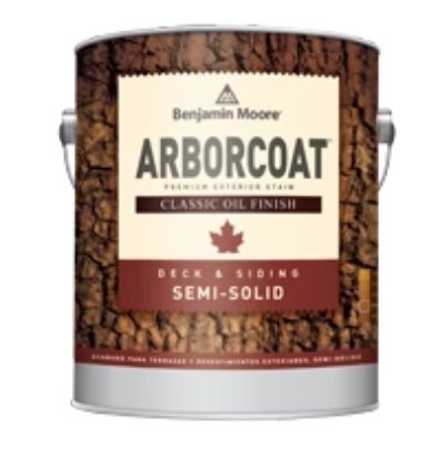 A can of benjamin moore arborcoat classic oil finish