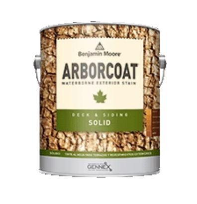 A can of benjamin moore arborcoat deck and siding solid