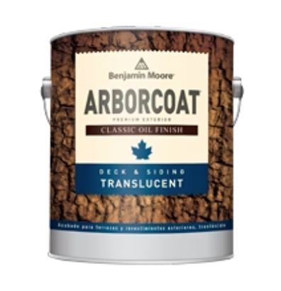 A can of benjamin moore arborcoat classic oil finish