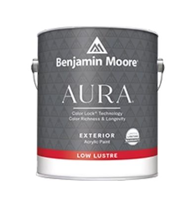 A can of benjamin moore aura exterior acrylic paint