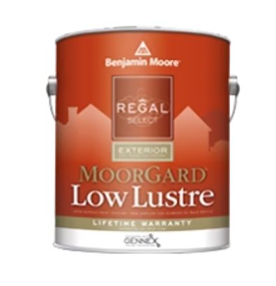 A can of benjamin moore moorgard low lustre paint
