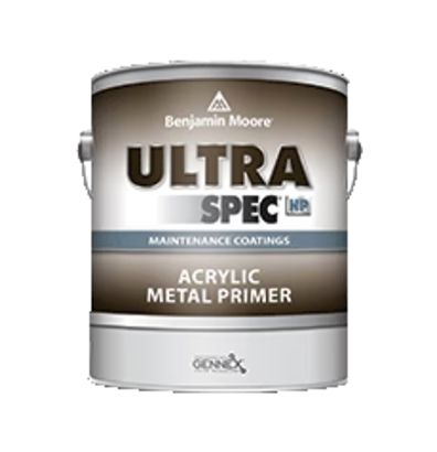 A can of benjamin moore ultra spec acrylic metal primer