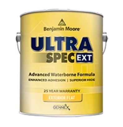 A can of benjamin moore ultra spec ext advanced waterborne formula