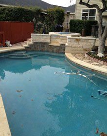 Plastered residential pool