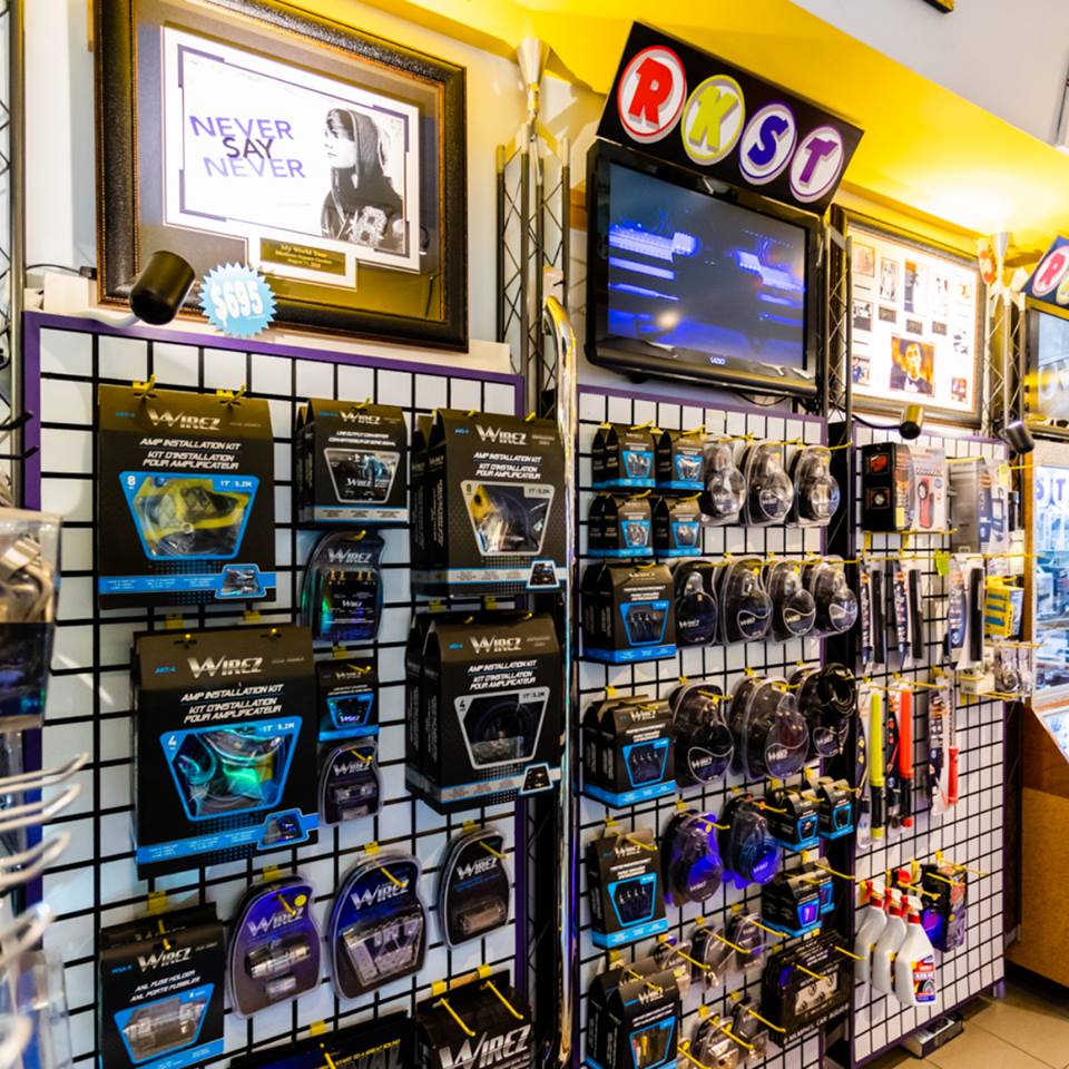 Products attached on the wall