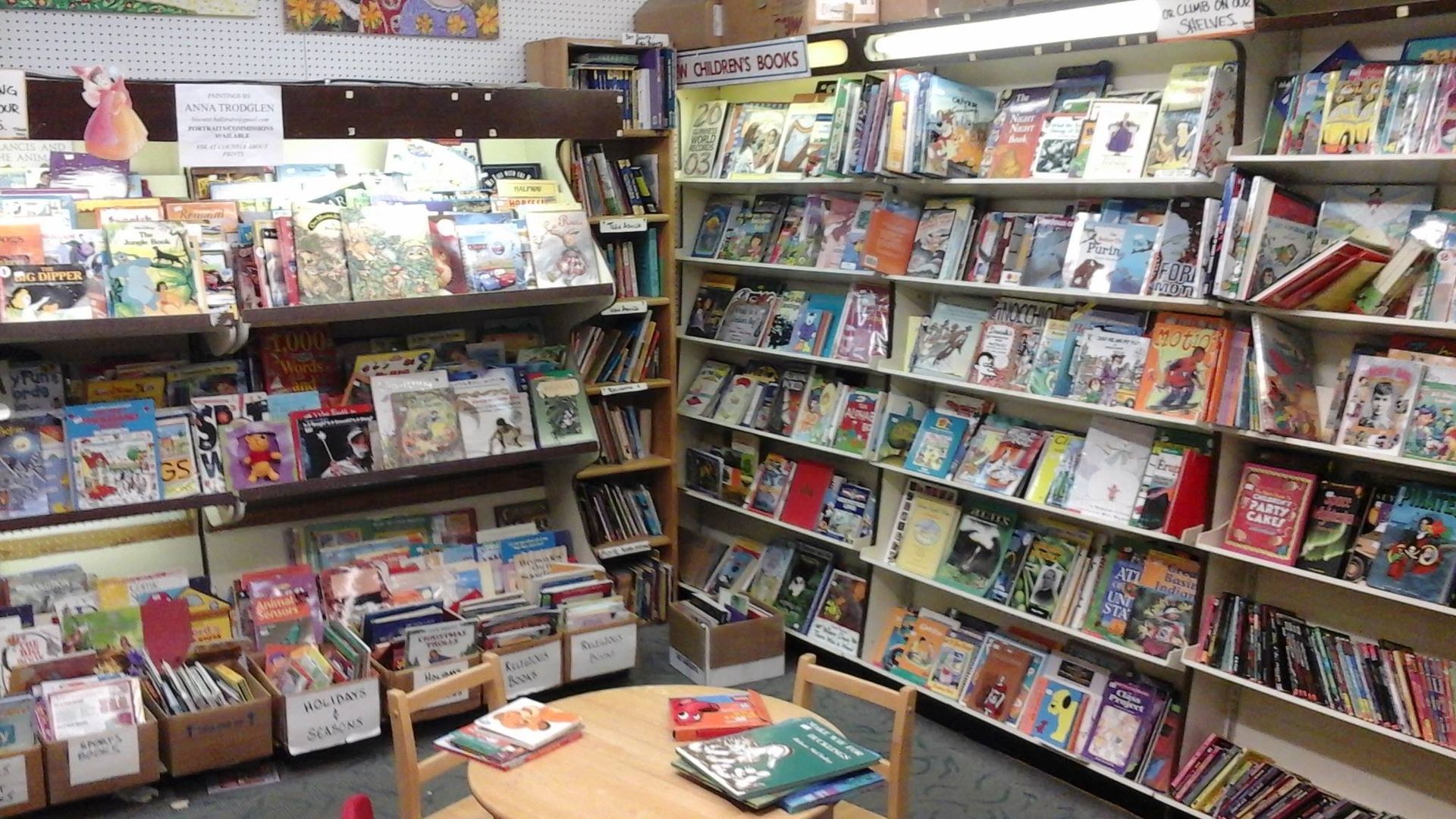 A book store filled with lots of children 's books