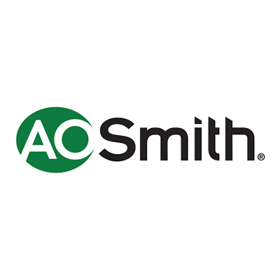 A. O. Smith brand logo featuring a green circle containing the letters AO next to the black text Smith.
