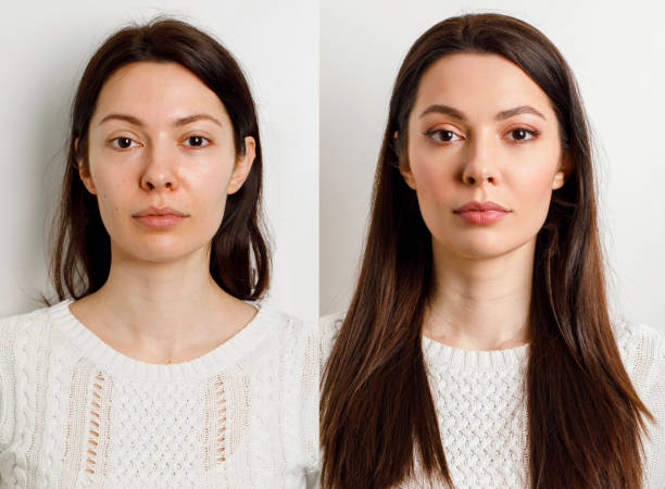 Before and after Eyelash Extensions at Ooh La Lash Beauty Spa, highlighting enhanced lash length and volume