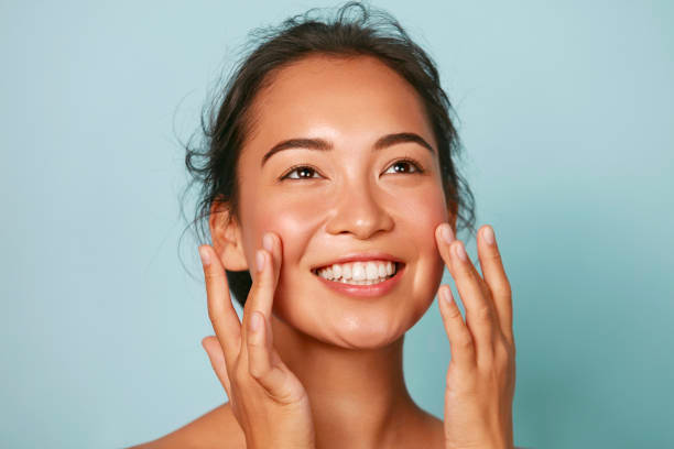 a person with healthy, glowing skin
