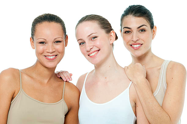 Collage of diverse, healthy-looking skin types