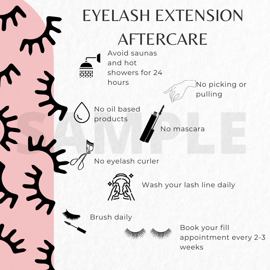 Ooh La Lash infographic: Eyelash Extension Aftercare Tips. Ooh La Lash infographic: Eyelash Extension Aftercare Tips.