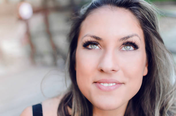 Stunning woman with long, luscious eyelash extensions. Stunning woman with long, luscious eyelash extensions.