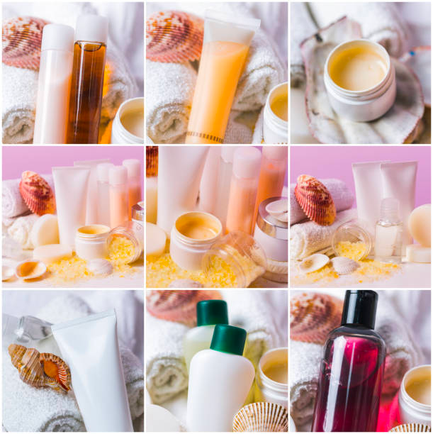 Assortment of high-quality skincare products Assortment of high-quality skincare products