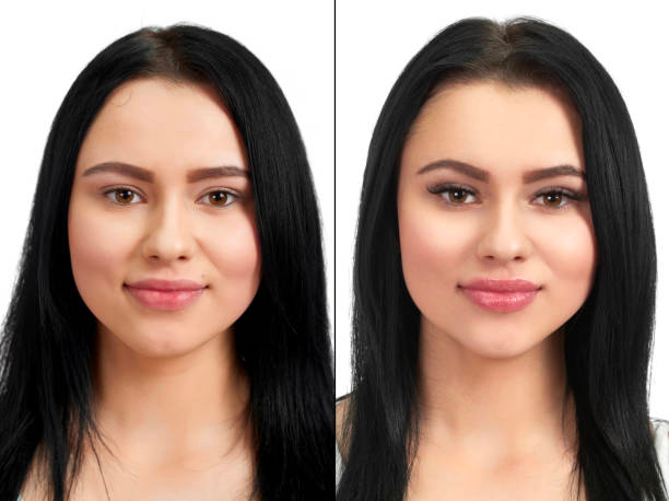Before and after photos demonstrating the dramatic effect of eyelash extensions. Before and after photos demonstrating the dramatic effect of eyelash extensions.