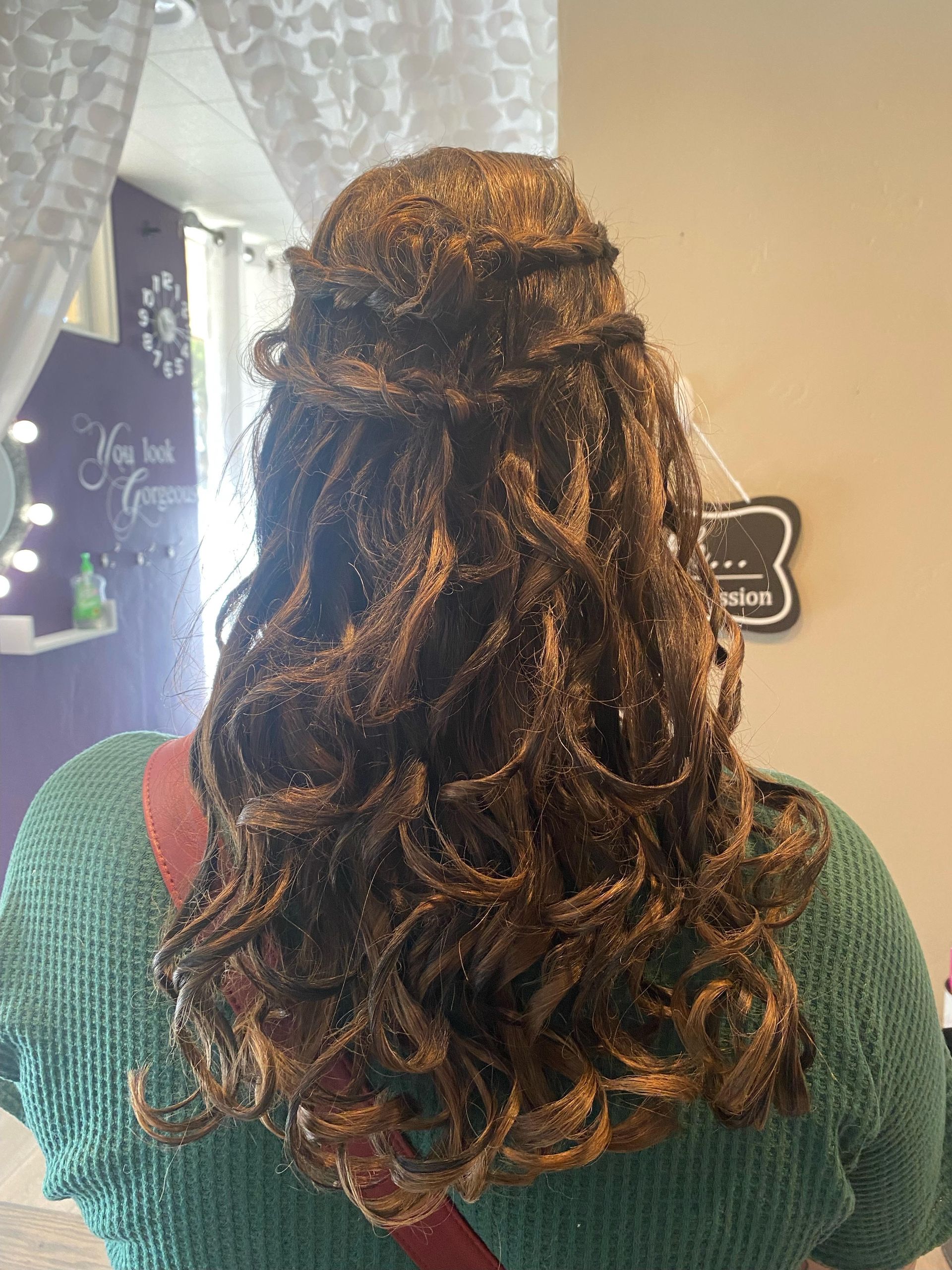 braids, curls, updo, romantic hair, hair style 