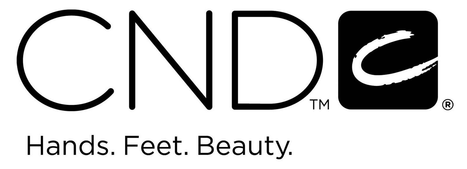 CND logo with “Hands. Feet. Beauty.” tagline in black and white
