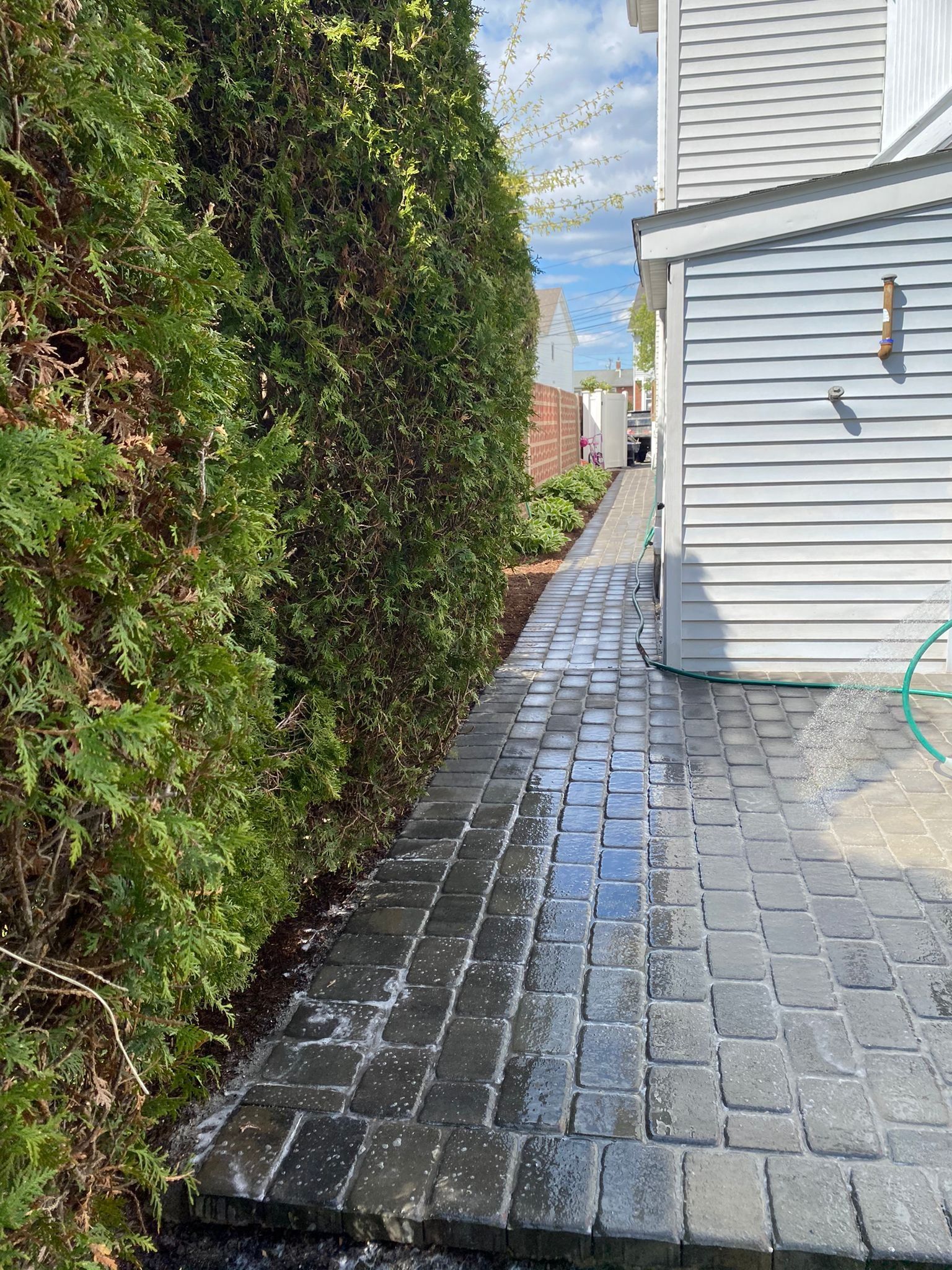 Clean patio and walkway