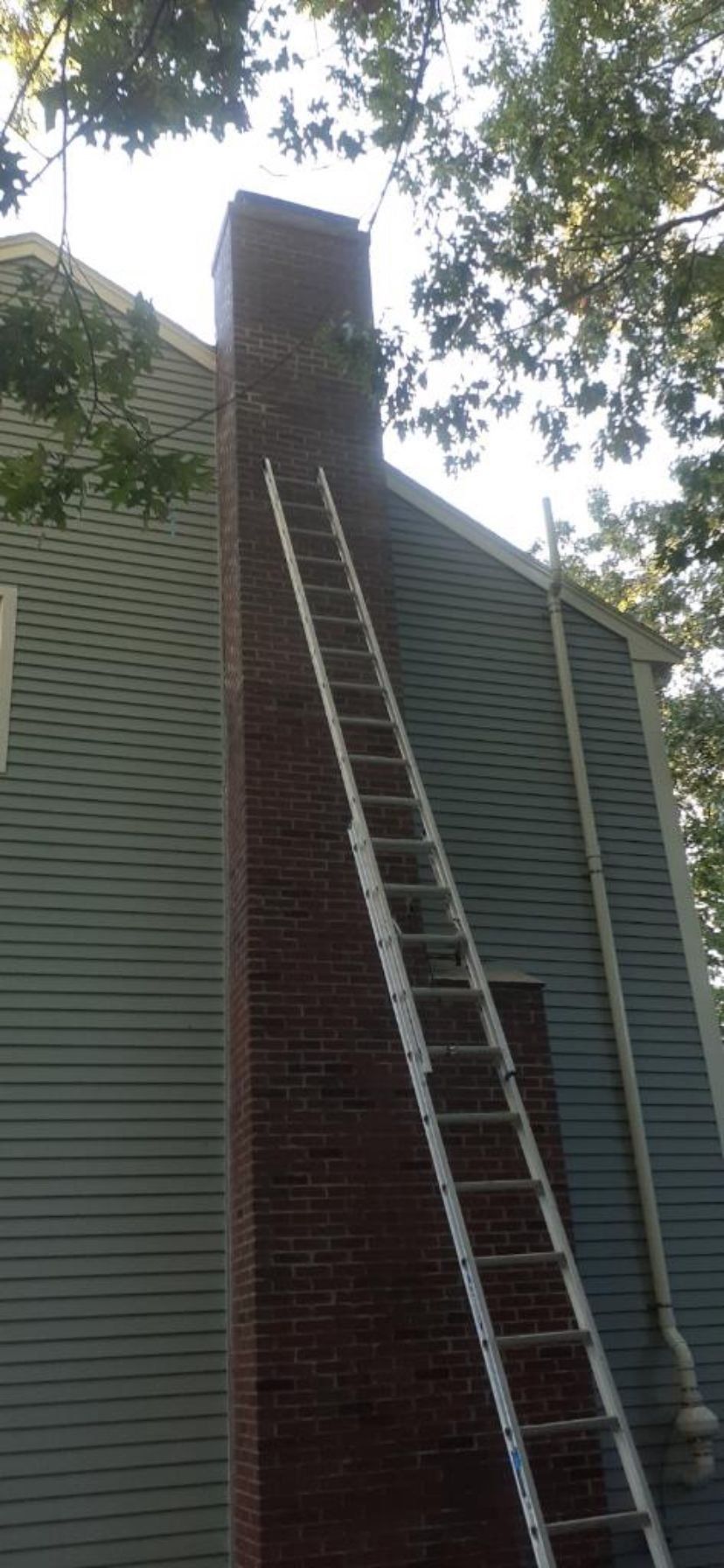 Long ladder and chimney