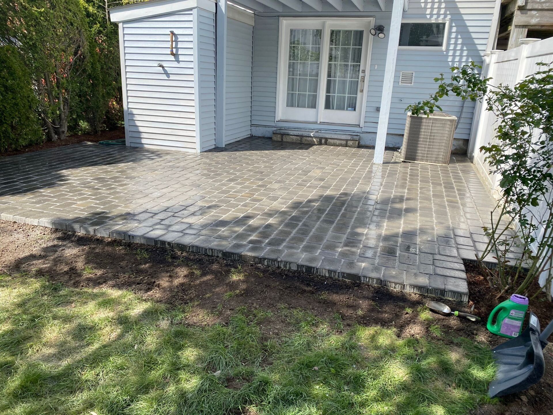 Finished patio